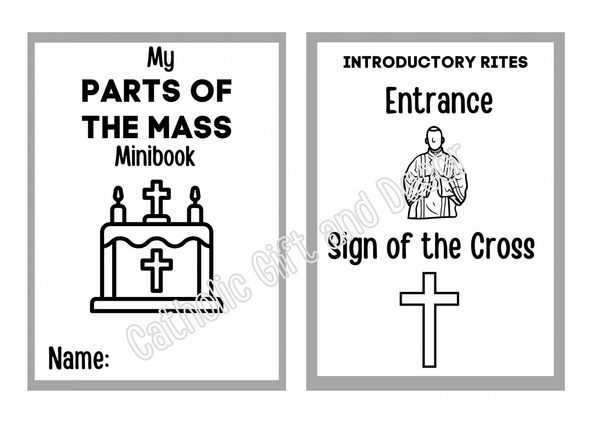 Parts of the Catholic Mass Printable Book Parts of the Catholic