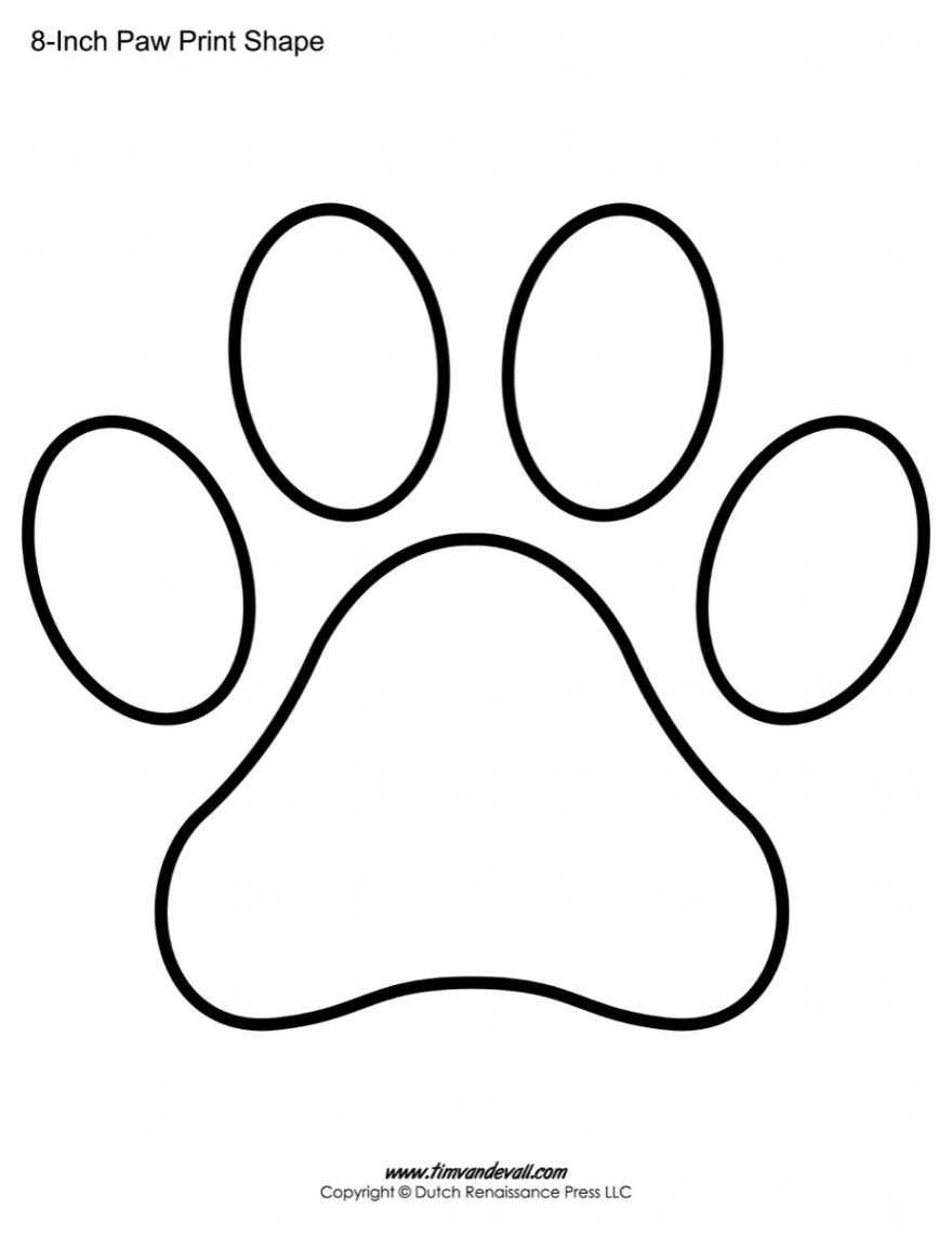 Paw Print Template Shapes – Tim