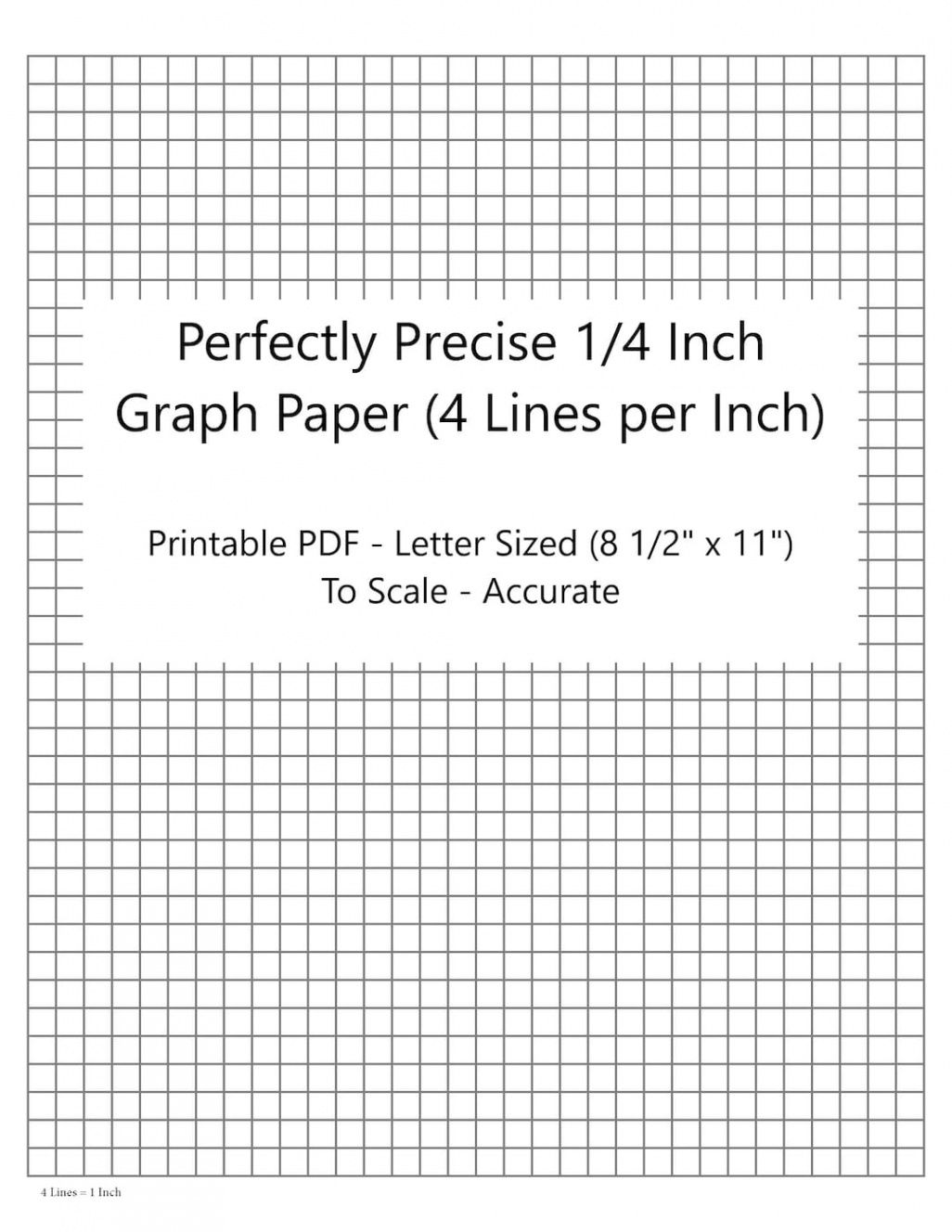 Perfectly Scaled and Precise Printable Graph Paper / Inch - Etsy