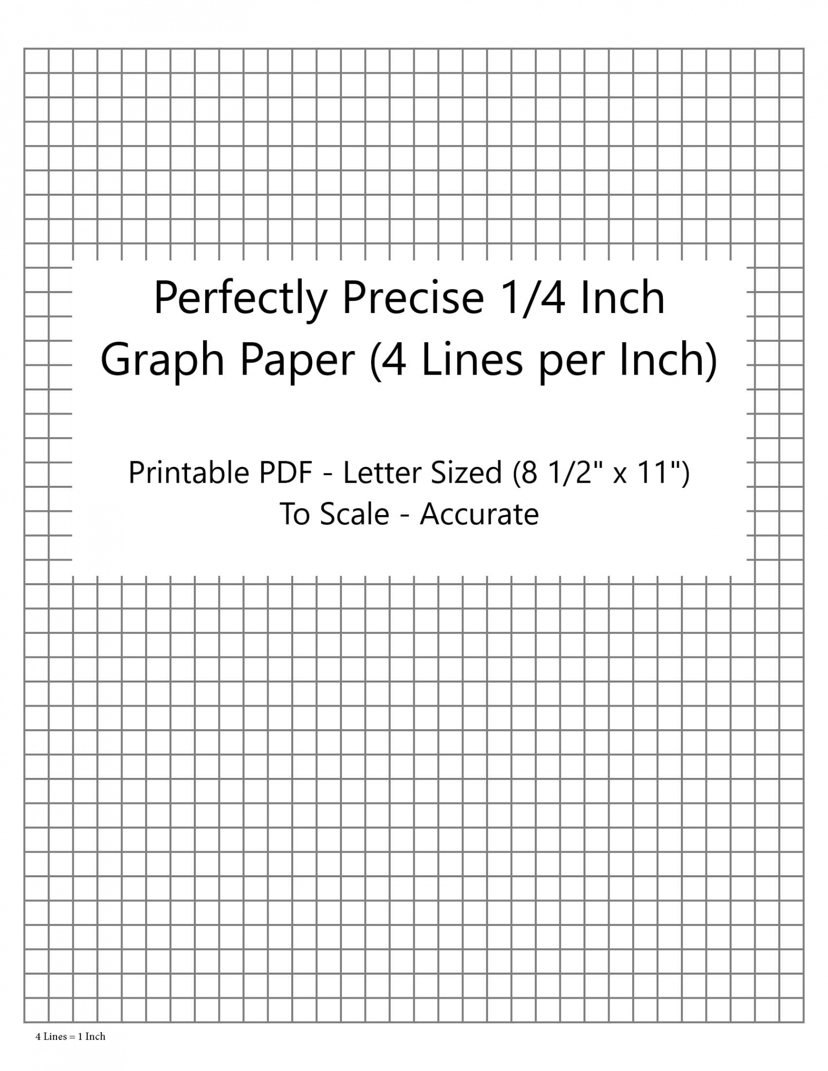 Perfectly Scaled and Precise Printable Graph Paper - / Inch ( Lines Per  Inch)