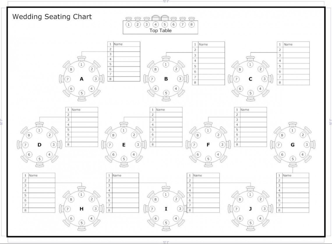 Person Round Table Seating Chart  Seating chart wedding