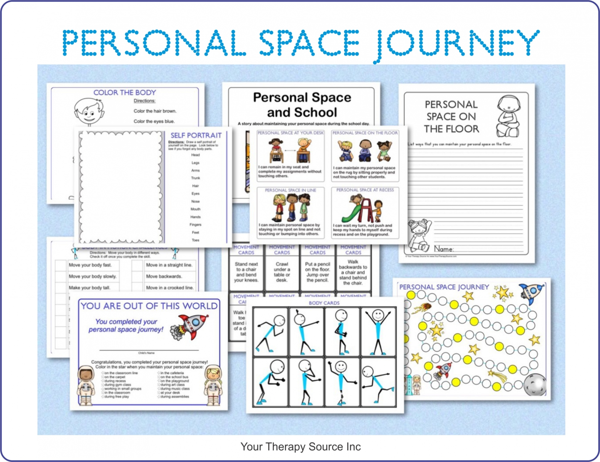 Personal Space Worksheets - Your Therapy Source