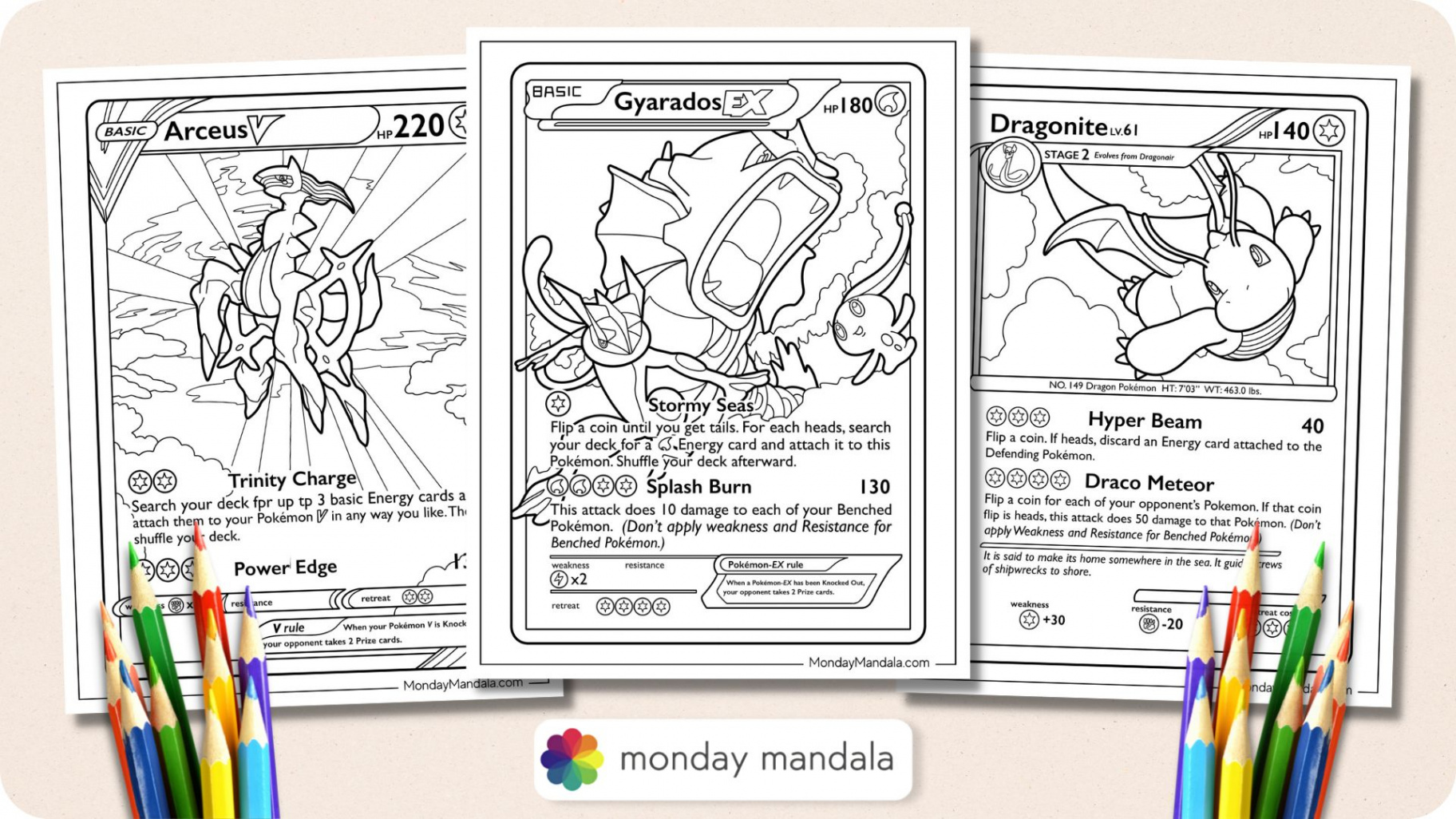 Pokemon Card Coloring Pages (Free PDF Printables)