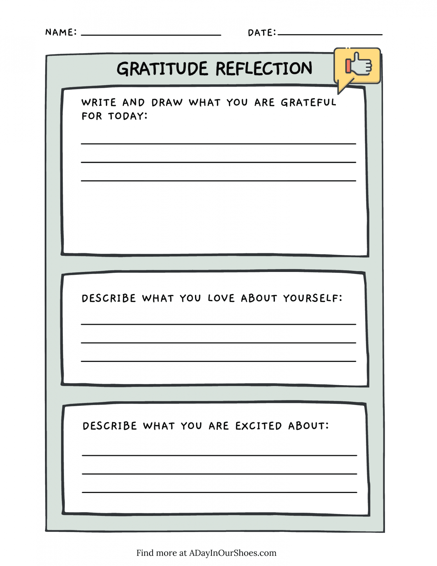 Positive Self Talk:  Free Worksheets for Kids and Adults