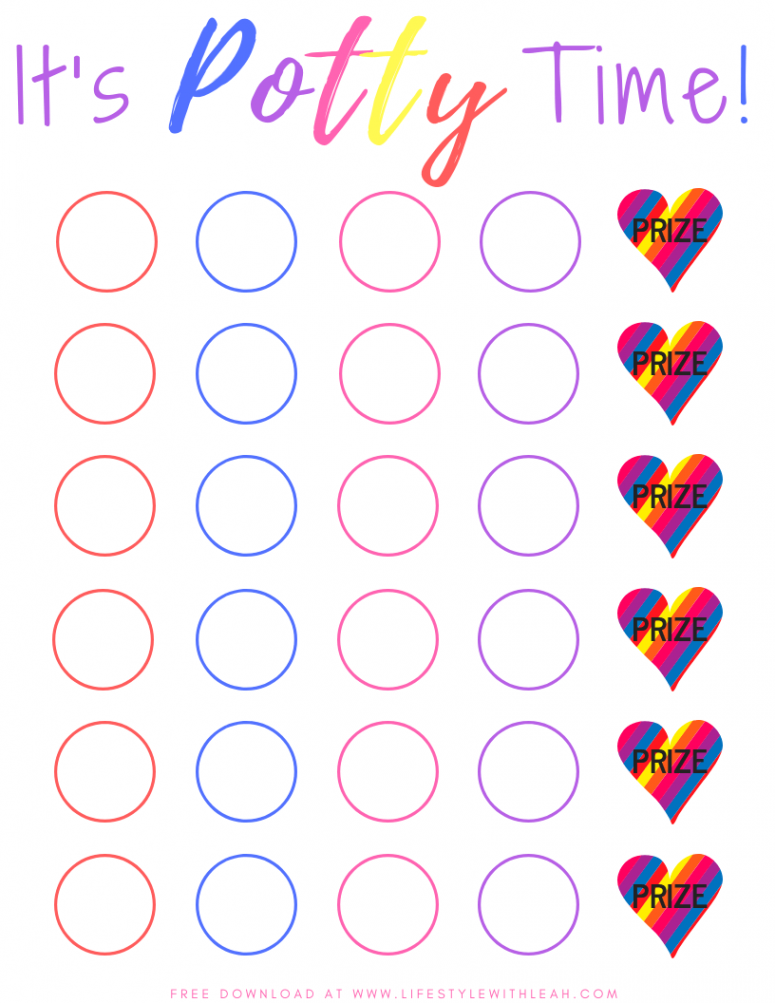 Potty Training Sticker Chart (Free Printable) - Lifestyle with Leah