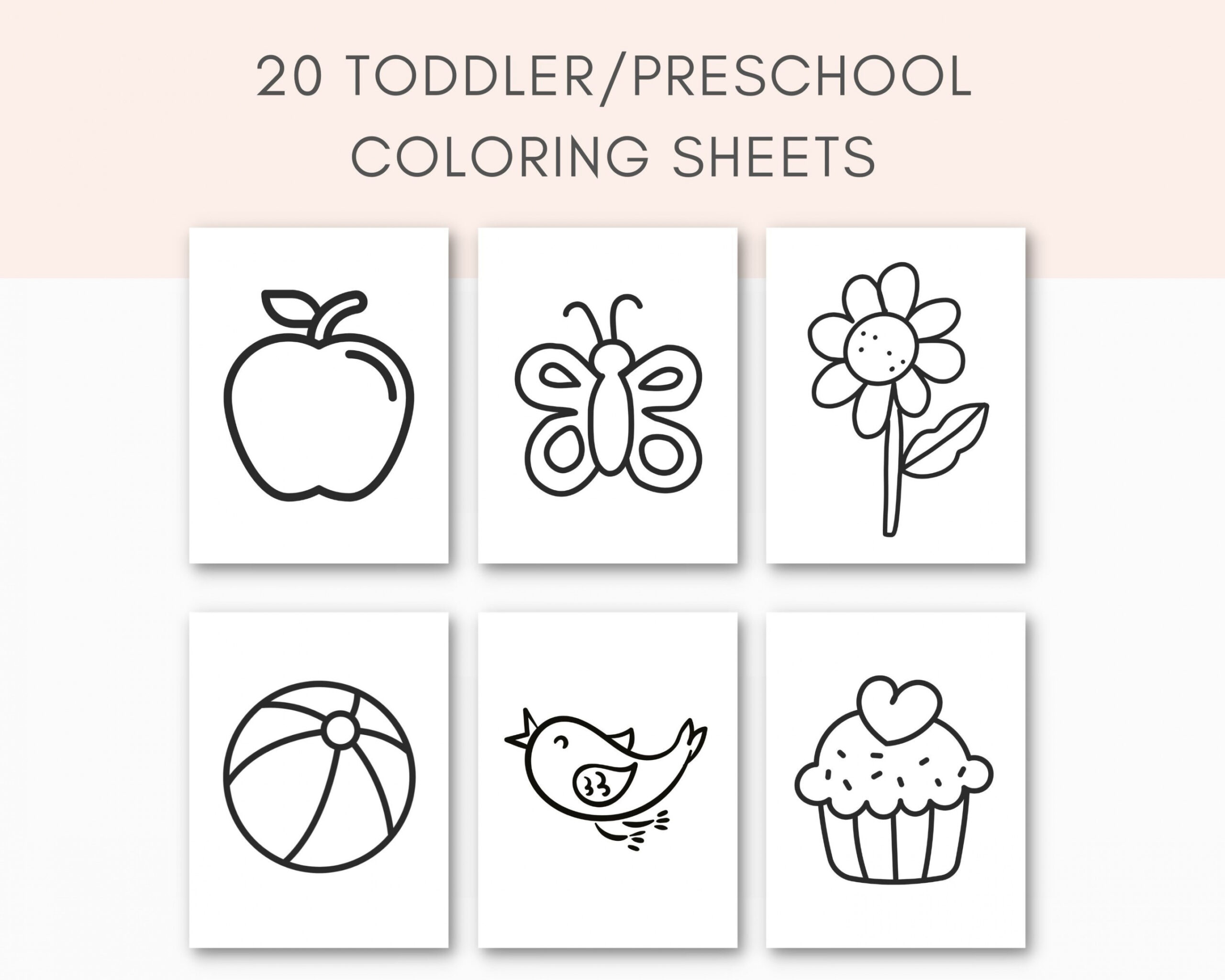 Preschool Coloring Printable Toddler Coloring Toddler - Etsy UK