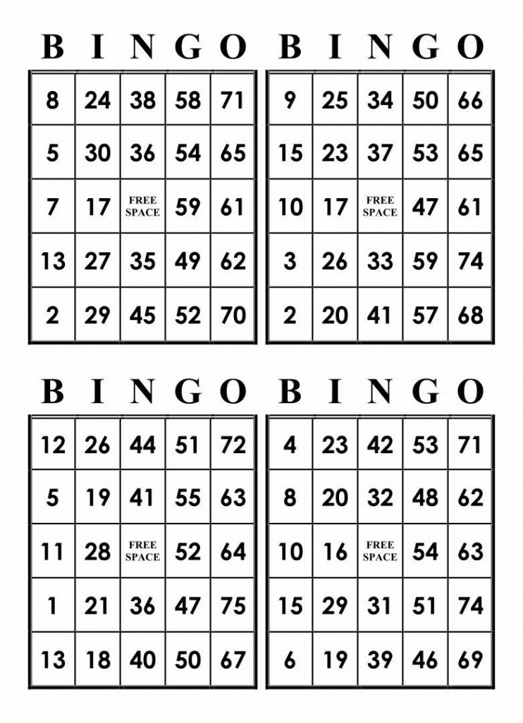 Printable Bingo Cards with Numbers  Bingo cards printable, Free