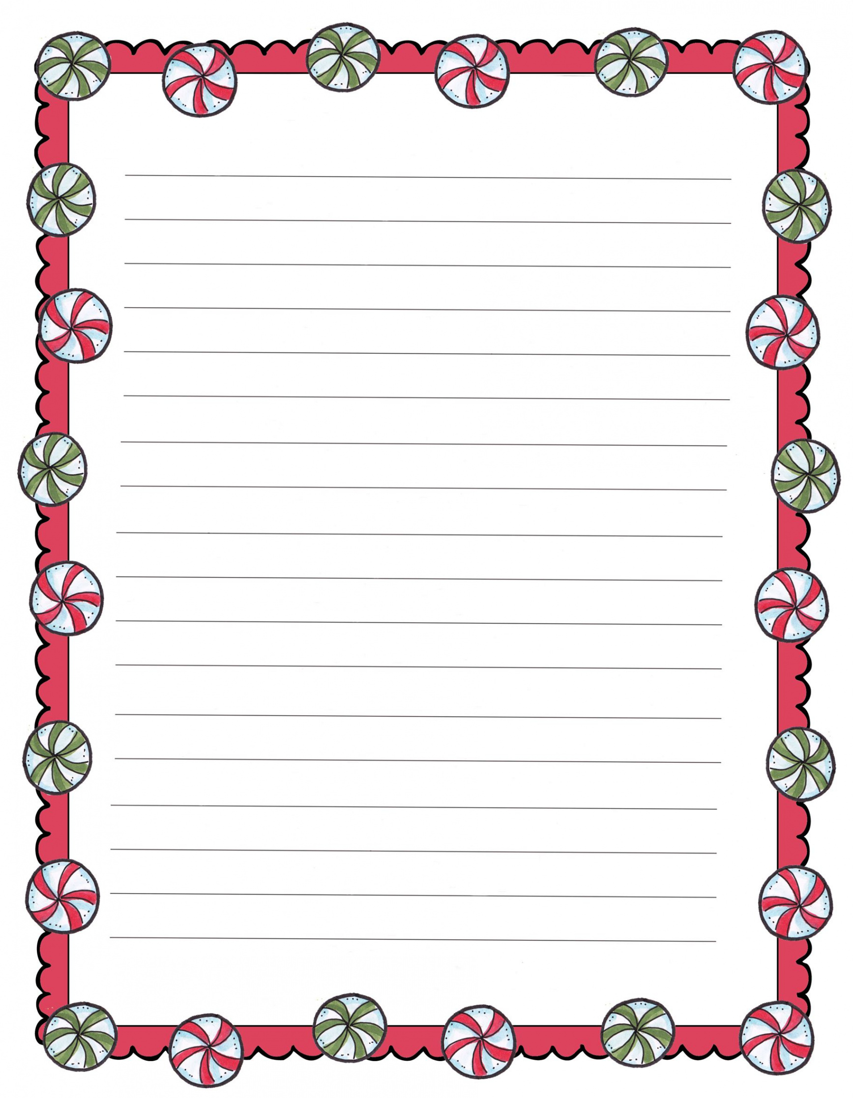 Printable Christmas Notepaper, Stationery:  Free Designs