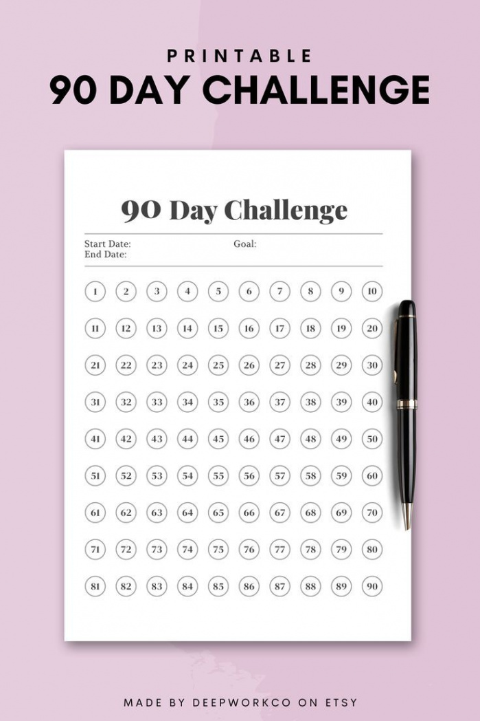 Printable  Day Habit Tracker  Days Challenge Minimal - Etsy in