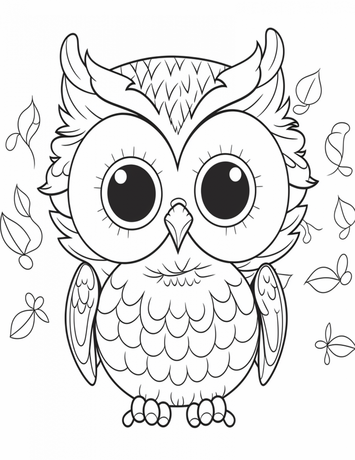 Printable (Digital) Owl Coloring Pages: WhimsyOwls Coloring