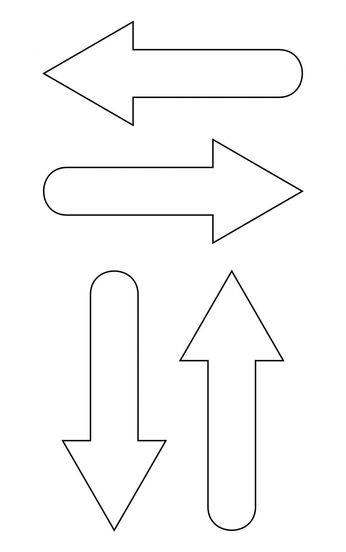 Printable Directional Arrow Signs Template  Arrow template free