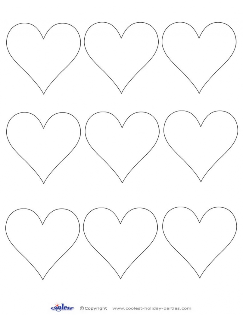 Printable Heart Cut Out   Heart template, Heart printable