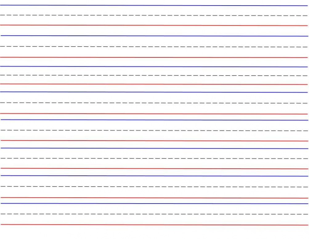 Printable Lined Paper Red Bottom Blue Top Writing Practice - Etsy UK