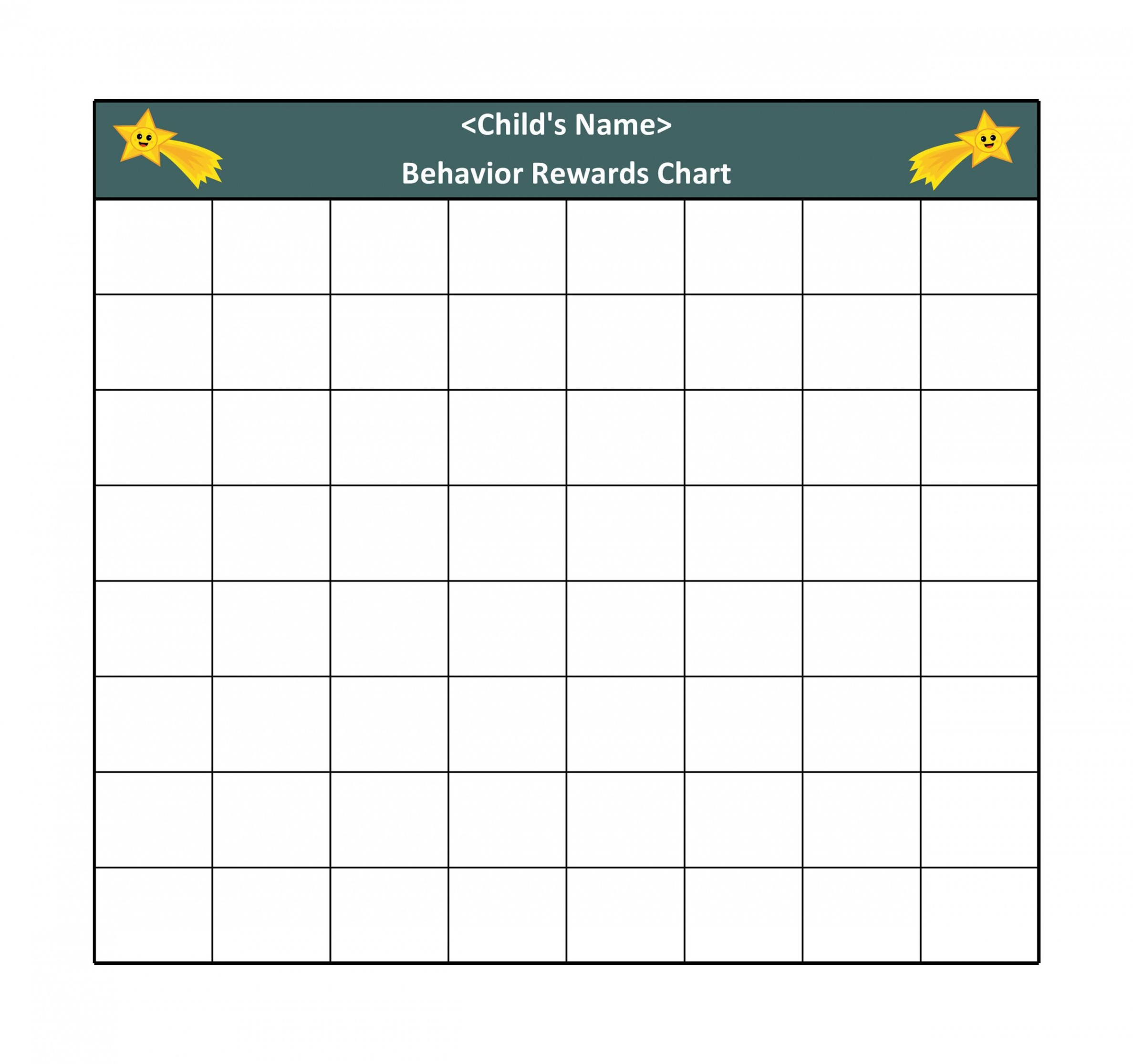 Printable Reward Charts for Kids (PDF, Excel & Word)  Reward