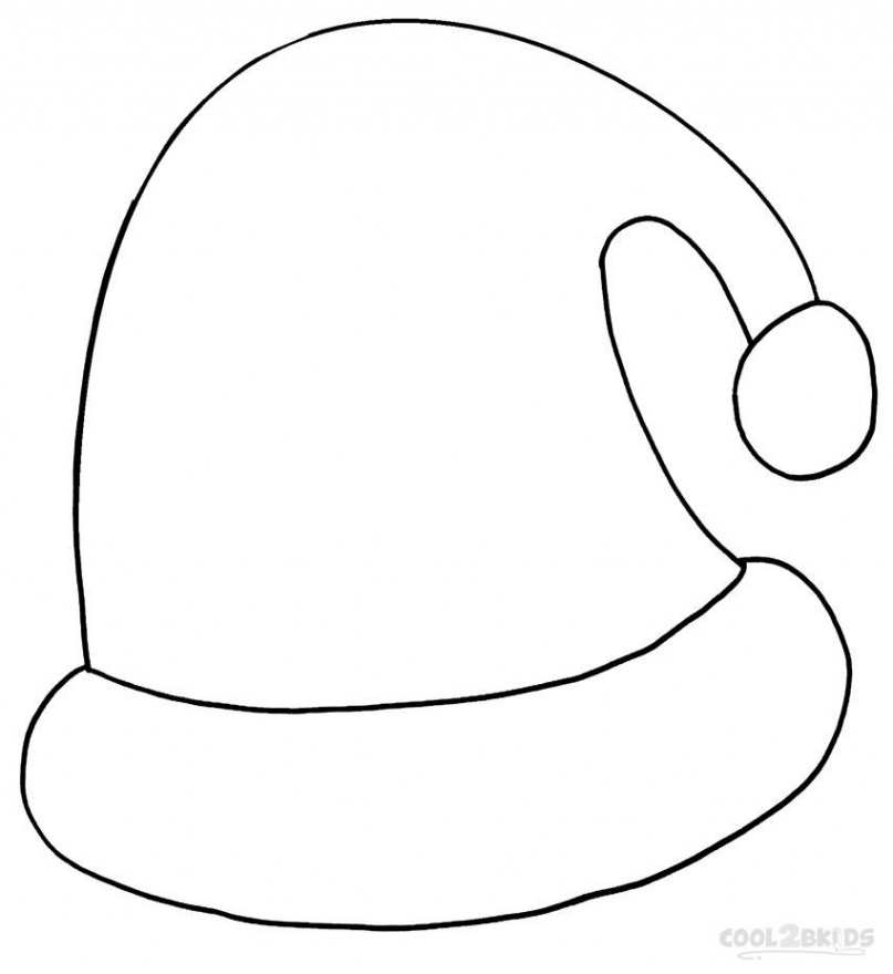 Printable Santa Hat Coloring Pages For Kids  CoolbKids  Free