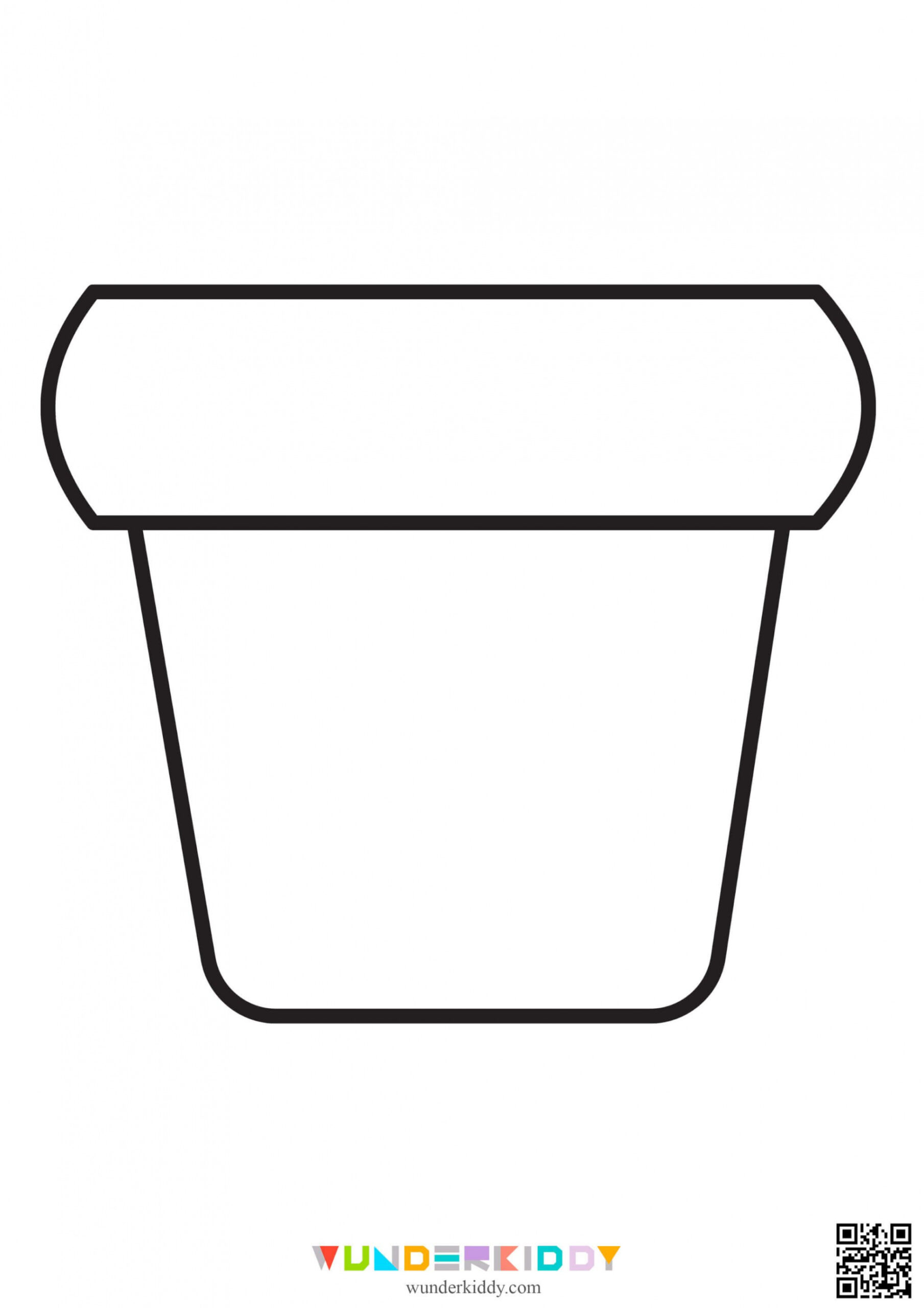 Printable Template Flower Pot for Mother