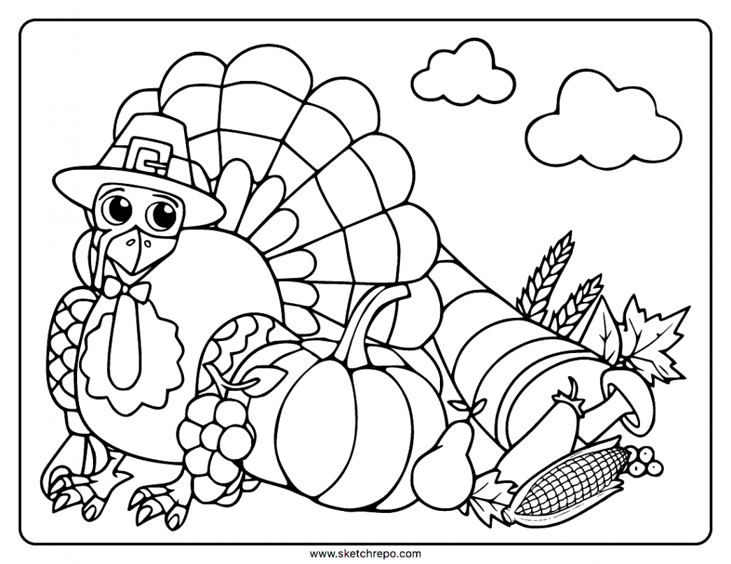 Printable Thanksgiving Coloring Page - Sketch Repo