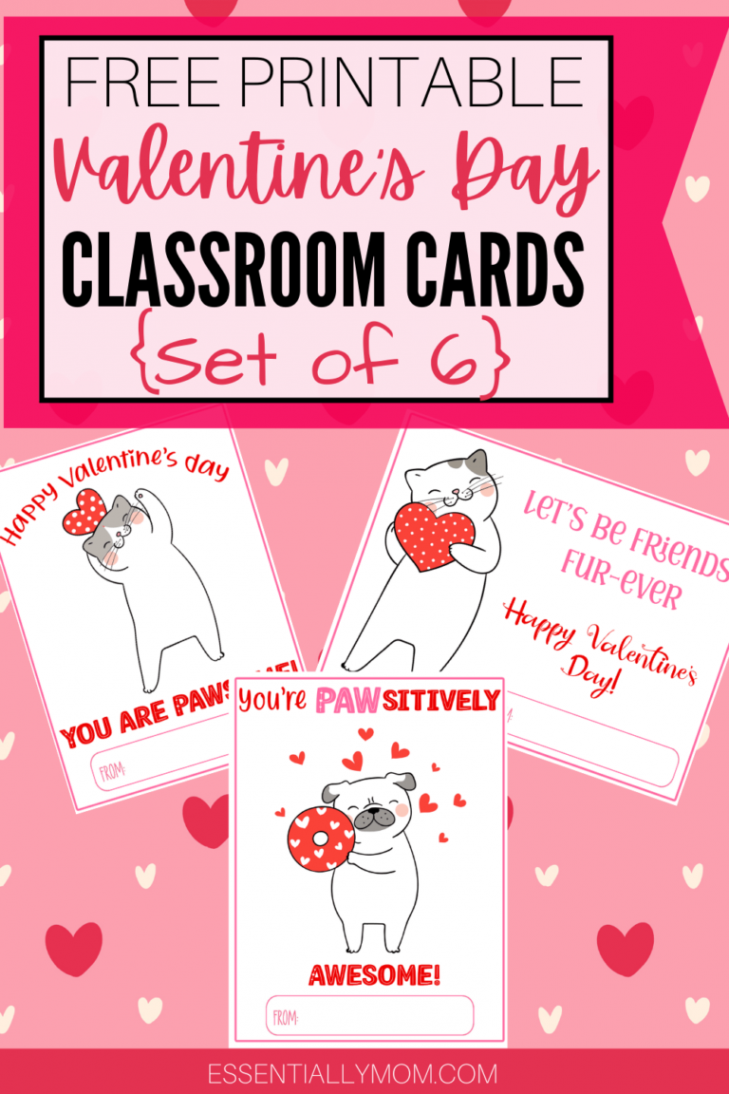 Printable Valentine Cards for Classmates  Kids Printable