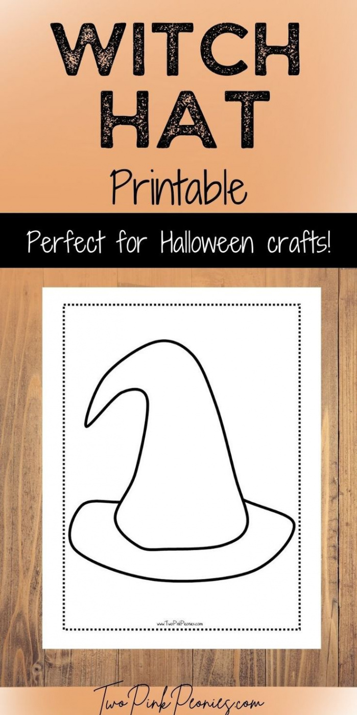 Printable Witch Hat Template  Templates printable free, Hat