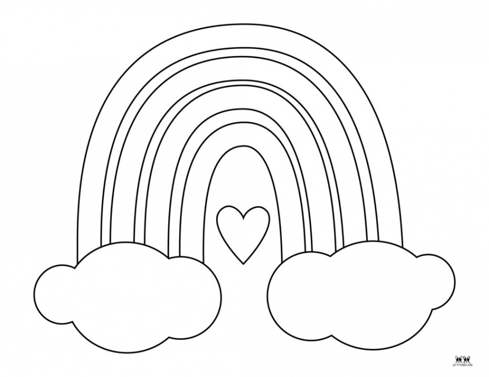 Rainbow Coloring Pages -  FREE Printable Pages  Printabulls