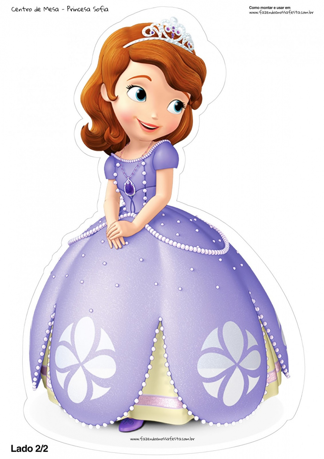 Sofia the First Free Printable Centerpieces