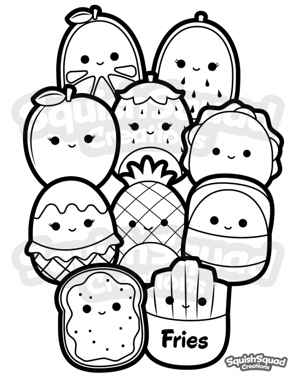 Squishmallow Coloring Page Printable Squishmallow Coloring - Etsy