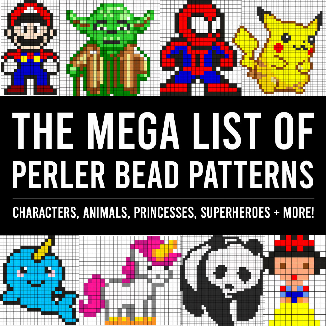 The GIANT list of Perler Bead Patterns {fuse beads, melty beads