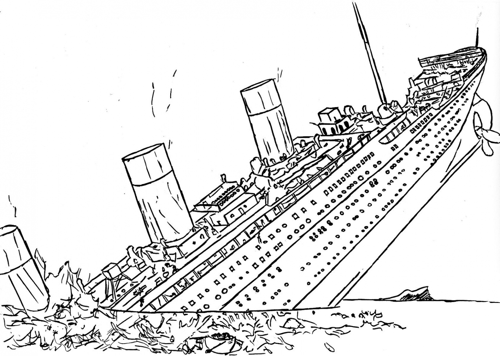 Titanic Coloring Pages Free to Print  Educative Printable in