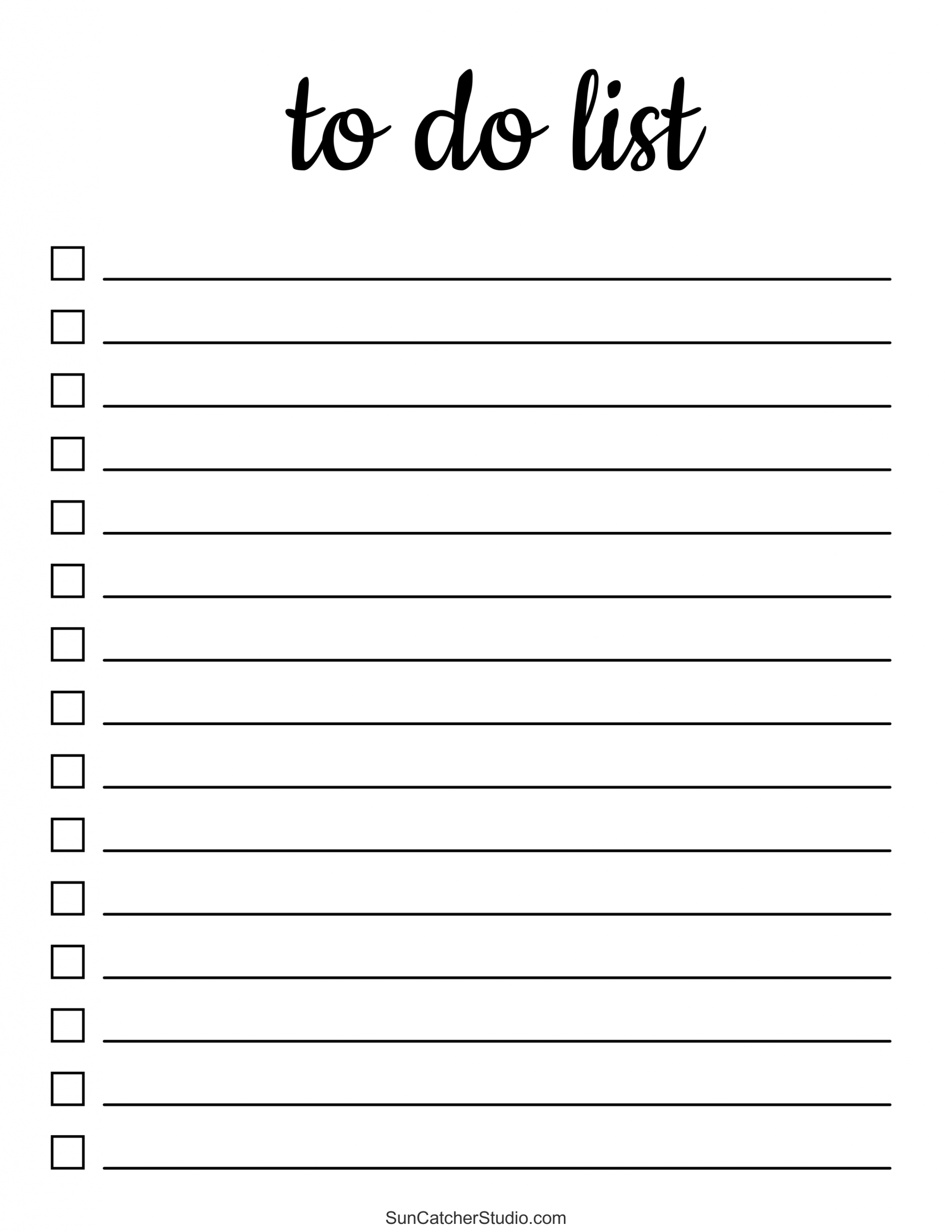 To Do List (Free Printable PDF Templates) – Things To Do – DIY