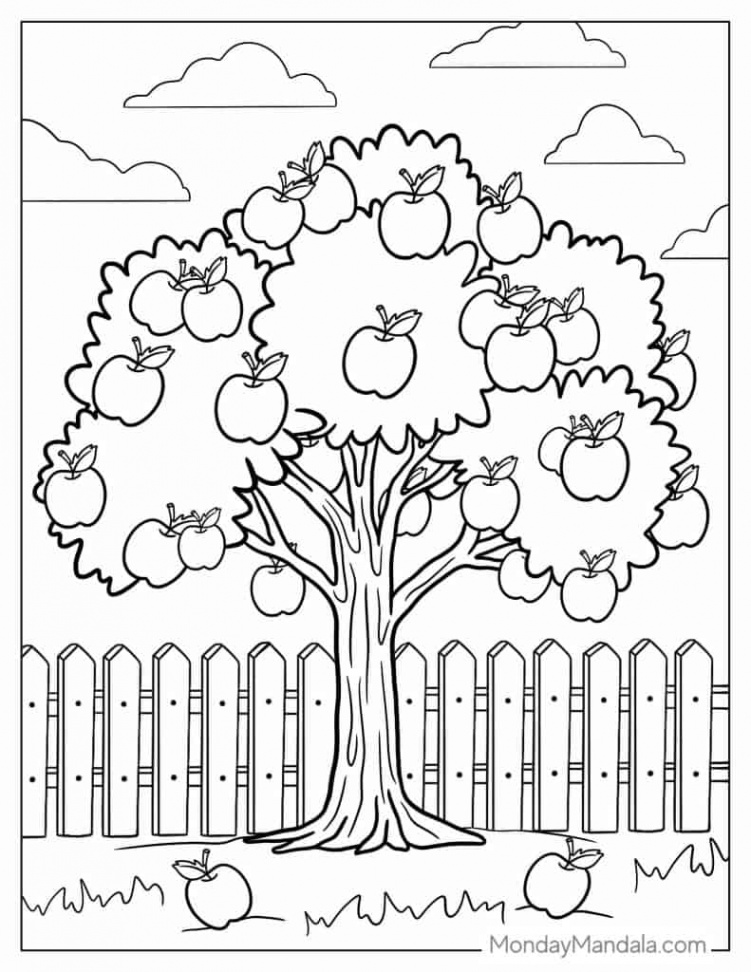 Tree Coloring Pages (Free PDF Printables)