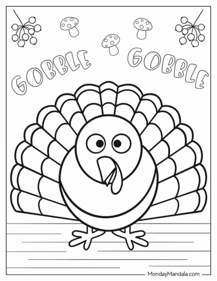 Turkey Coloring Pages (Free PDF Printables)