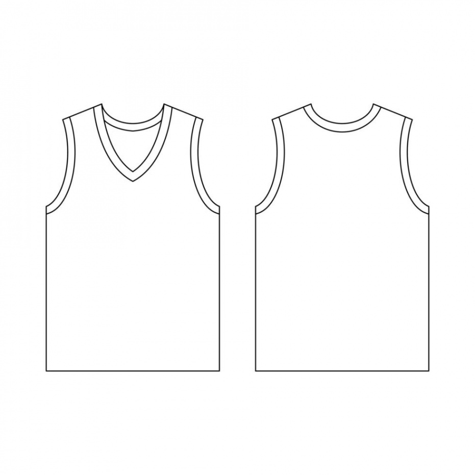 vorlage trikot basketball v-ausschnitt vektorillustration flaches