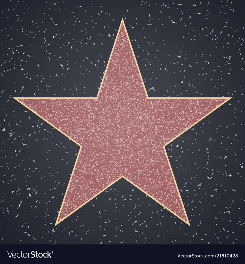 Walk of fame star blank template Royalty Free Vector Image  Star