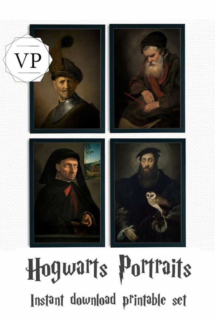 Wizard Portraits SET OF  Dark Academia Decor Magic - Etsy UK