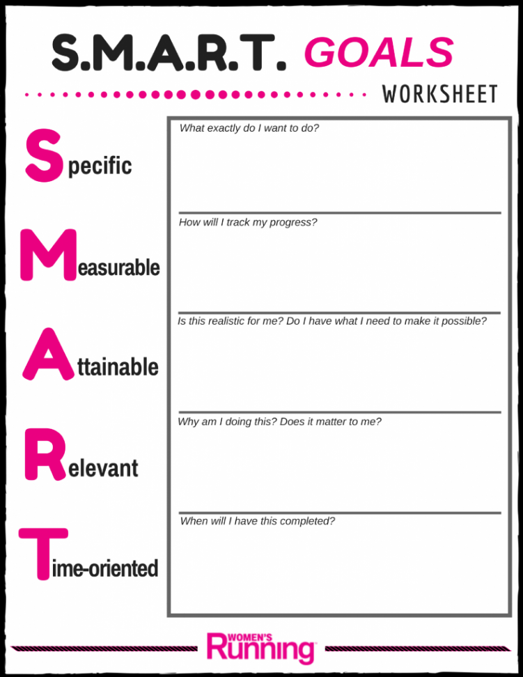 WR SMART Goals Printable Worksheet  Smart goals template, Goals