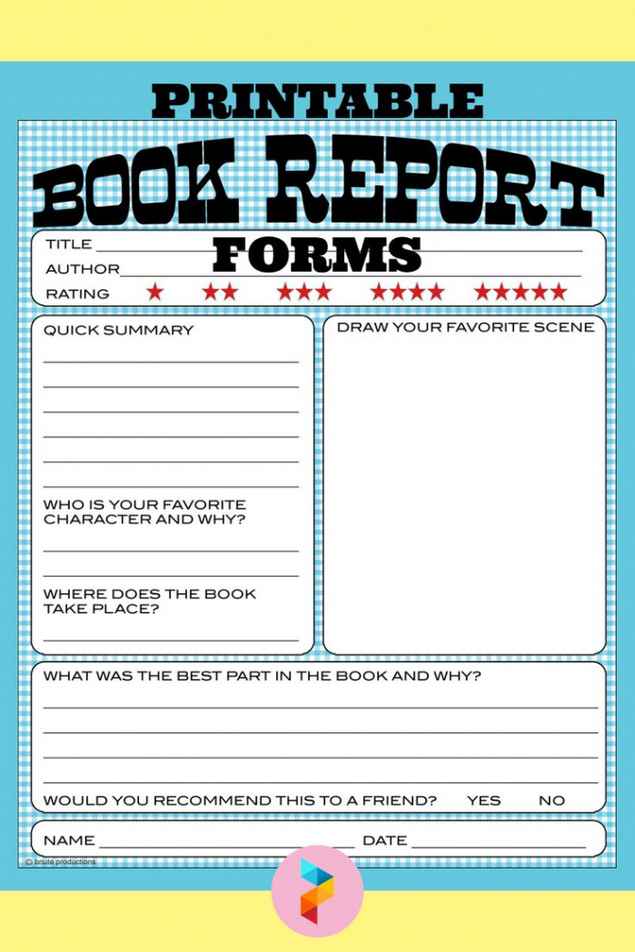 Best Free Printable Book Report Forms - printablee