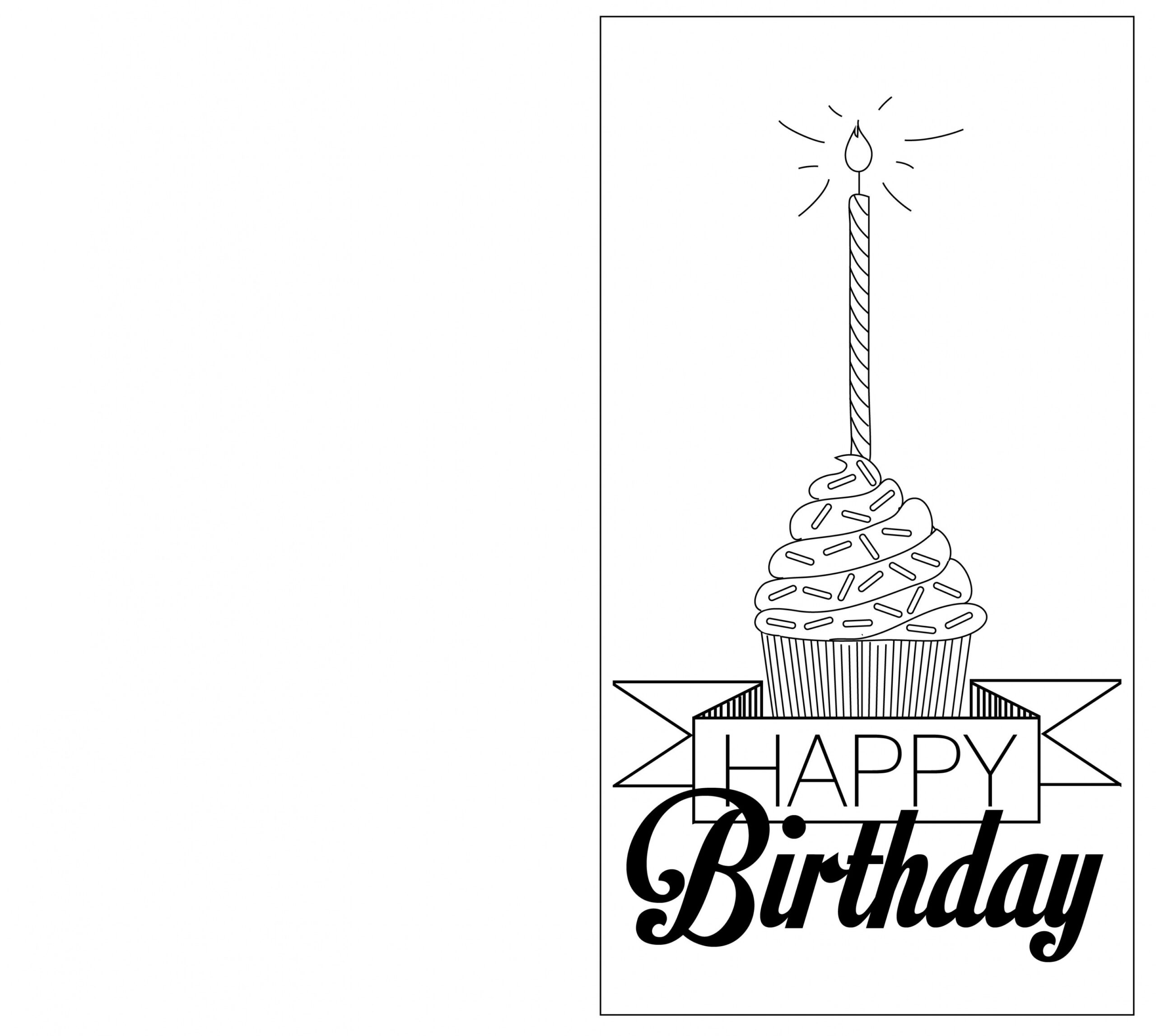 Black and White Birthday Card  Birthday card printable, Birthday