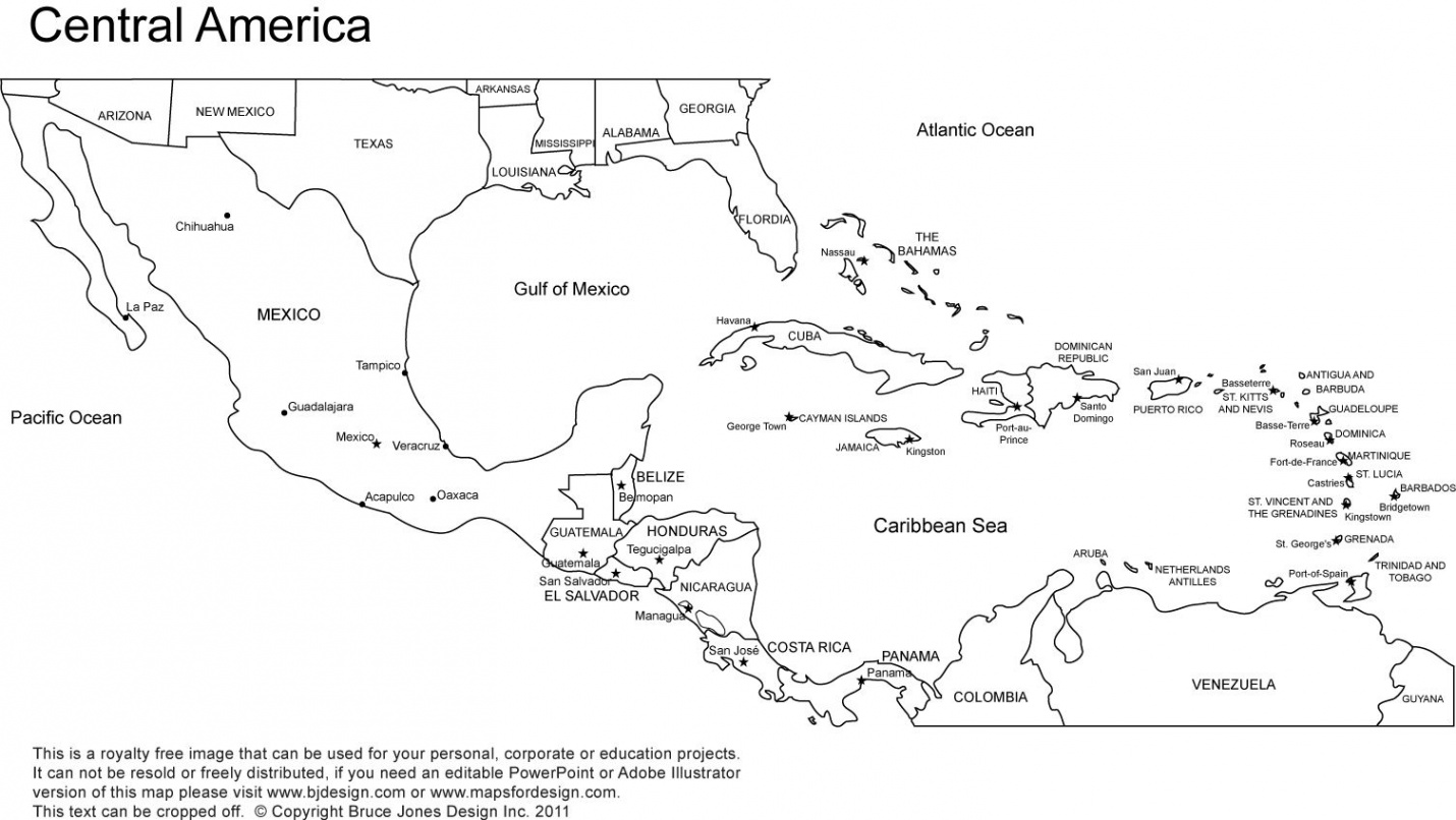 Central america map, Latin america map, America map