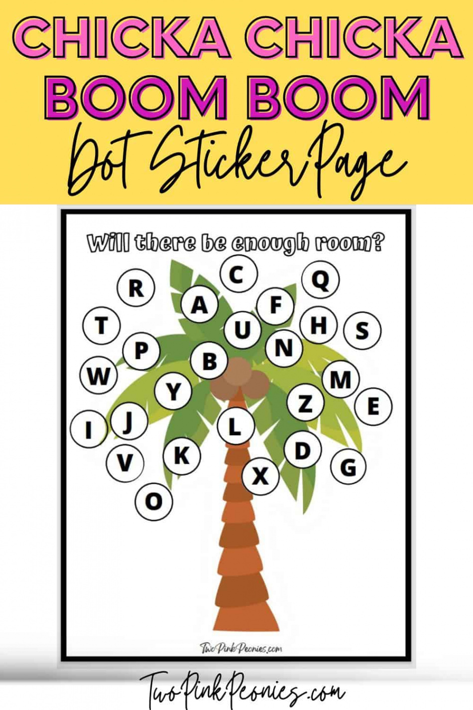 Chicka Chicka Boom Boom Printable Tree instant download