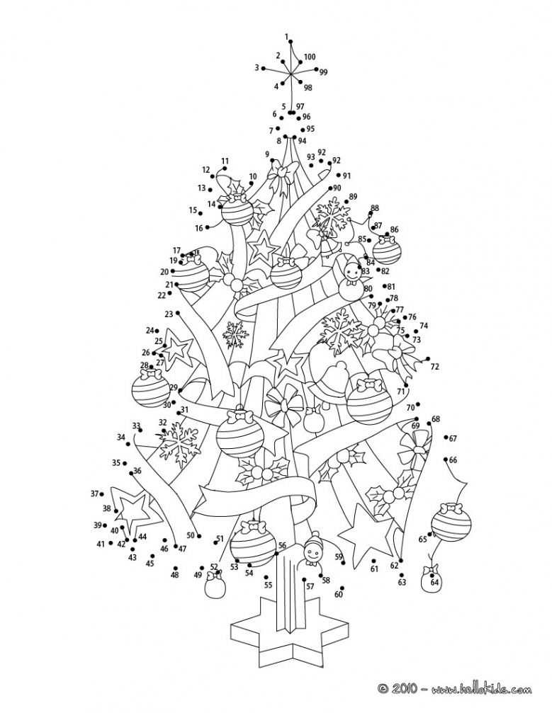 Christmas tree coloring pages - Hellokids