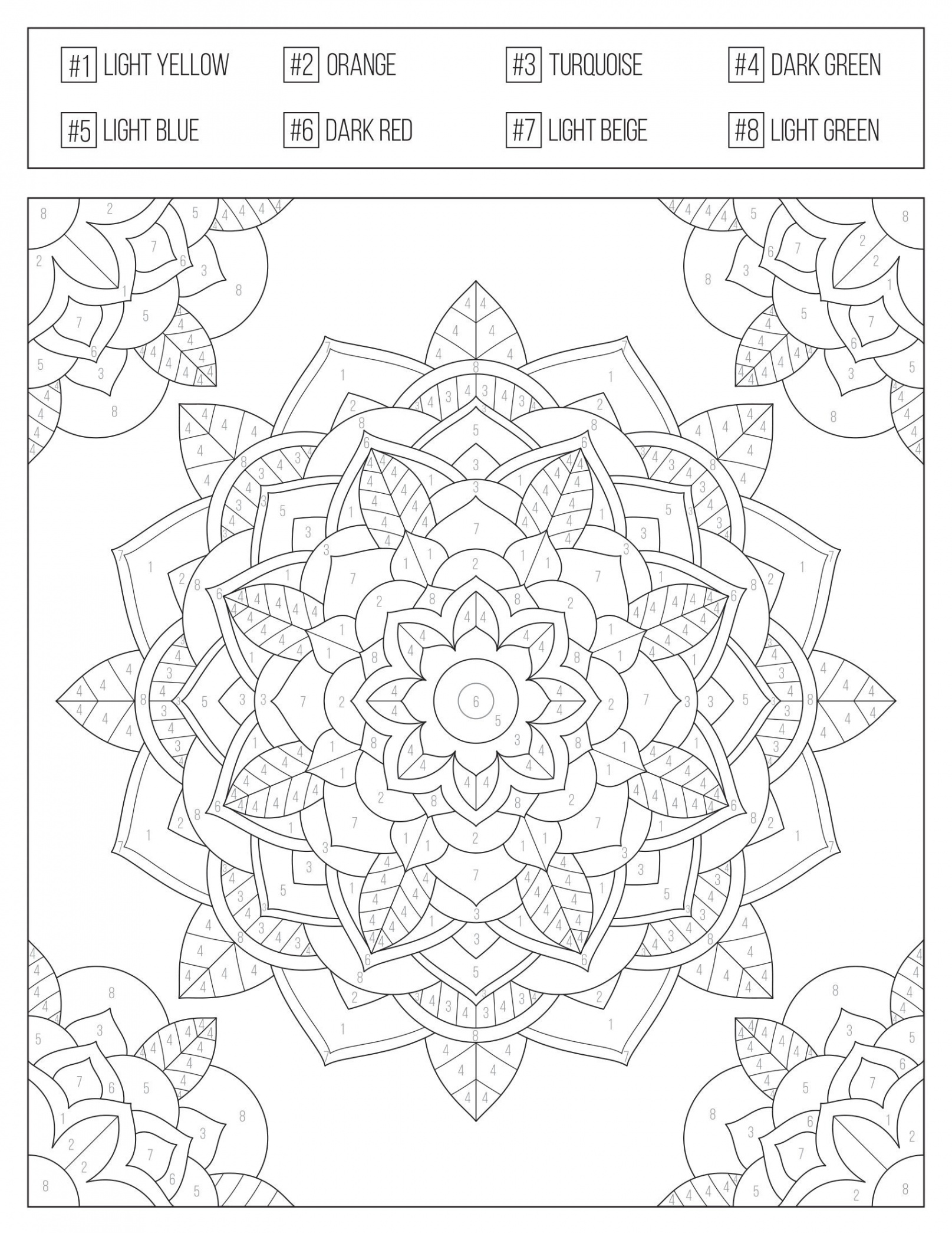 Color by Numbers Printable Coloring Book for Adults & Teens , Etsy