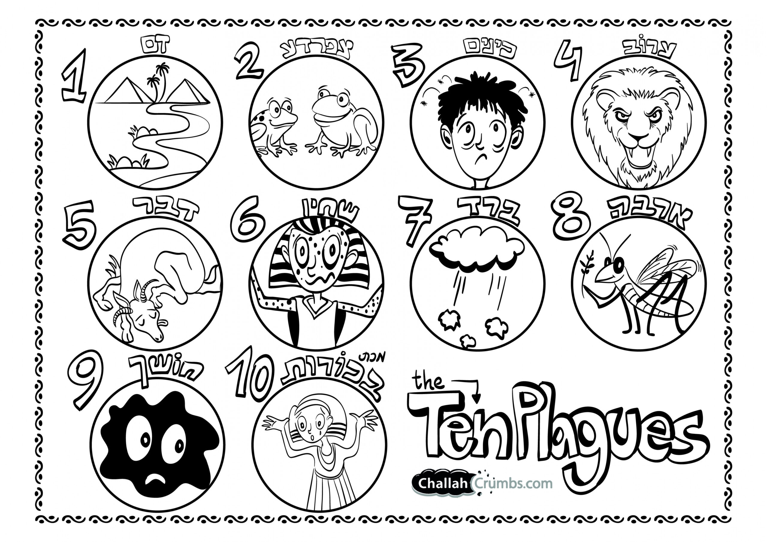 Coloring Page:  Plagues