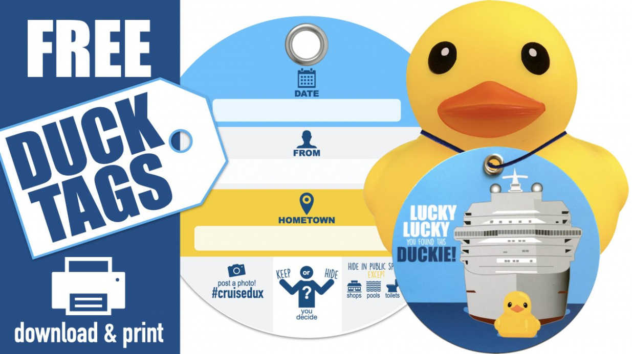 Cruise Ducks - FREE Duck Tags Template - Download & Print NOW