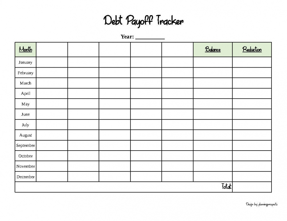 Debt Payoff Tracker zum Ausdrucken