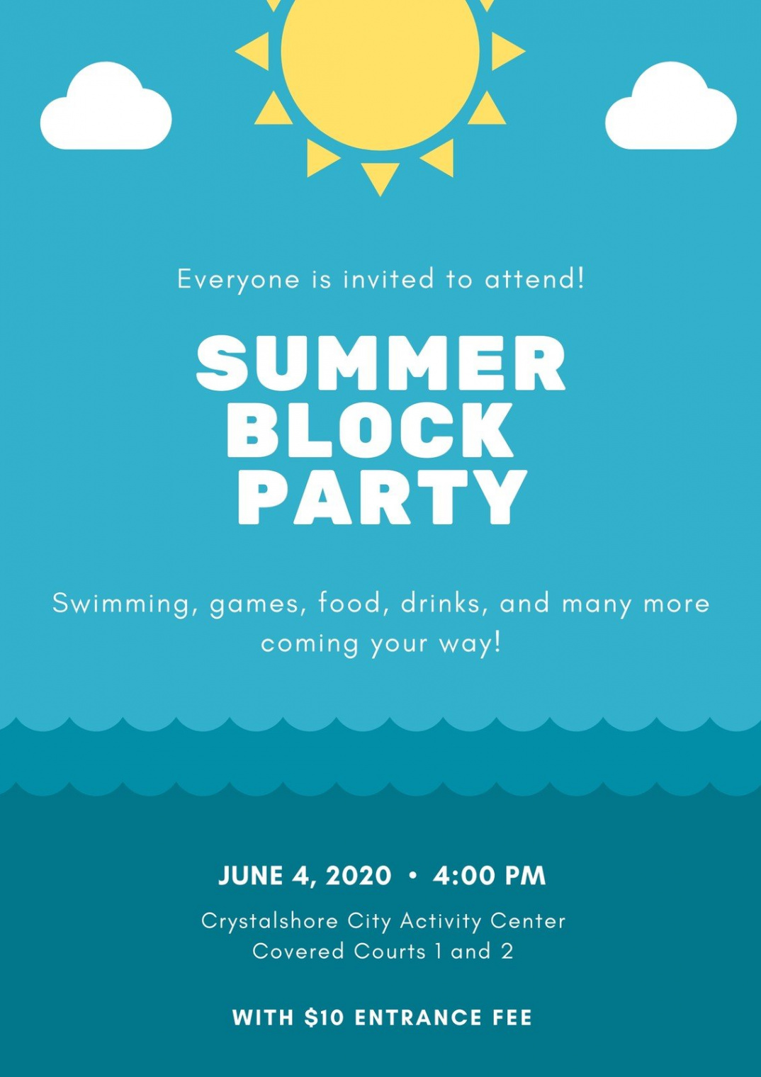 Free custom printable block party poster templates  Canva