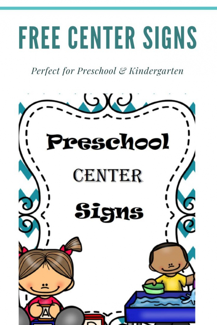 Free Printable Center Signs  Preschool center signs, Classroom