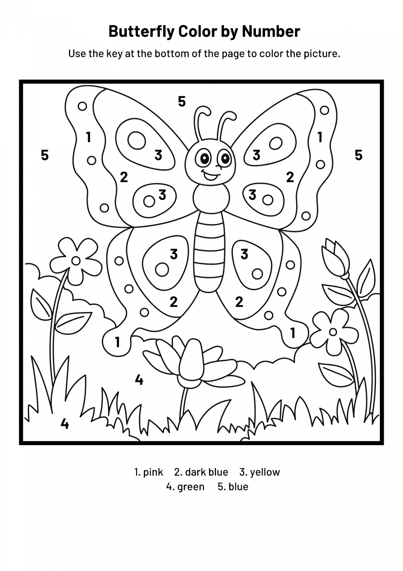 + Free Printable Color by Number Pages