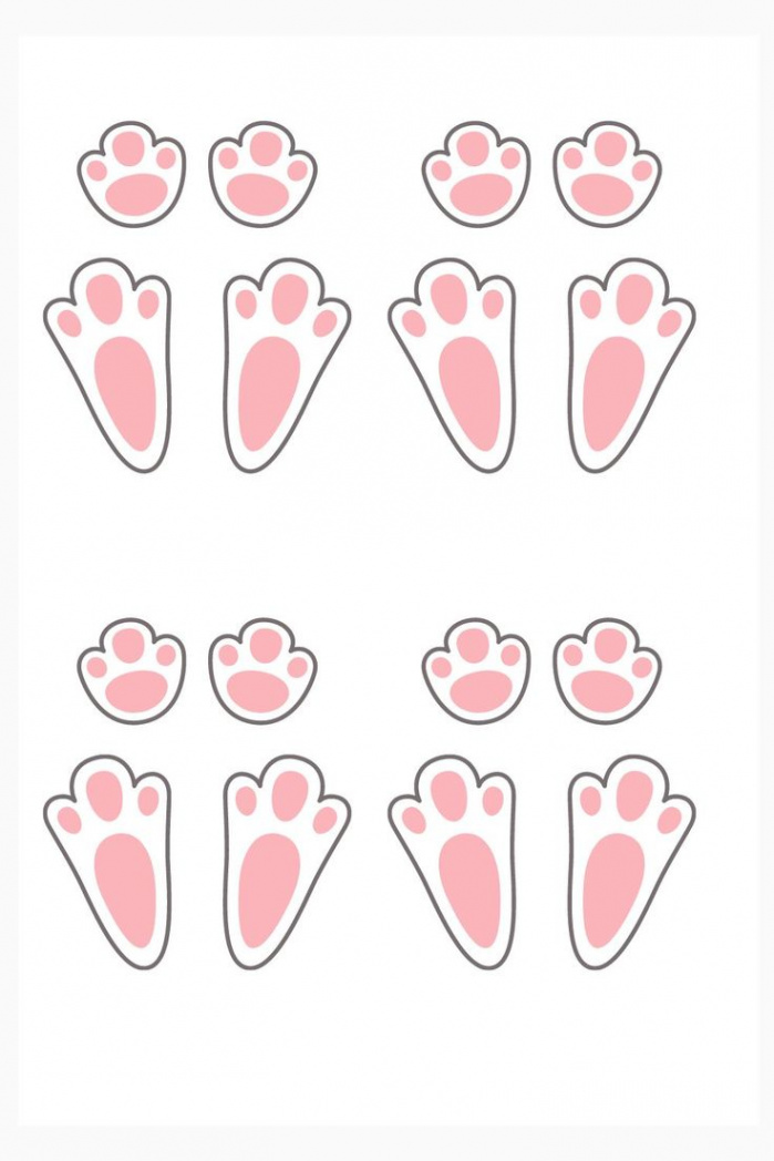 Free Printable Easter Bunny Footprints in   Easter printables