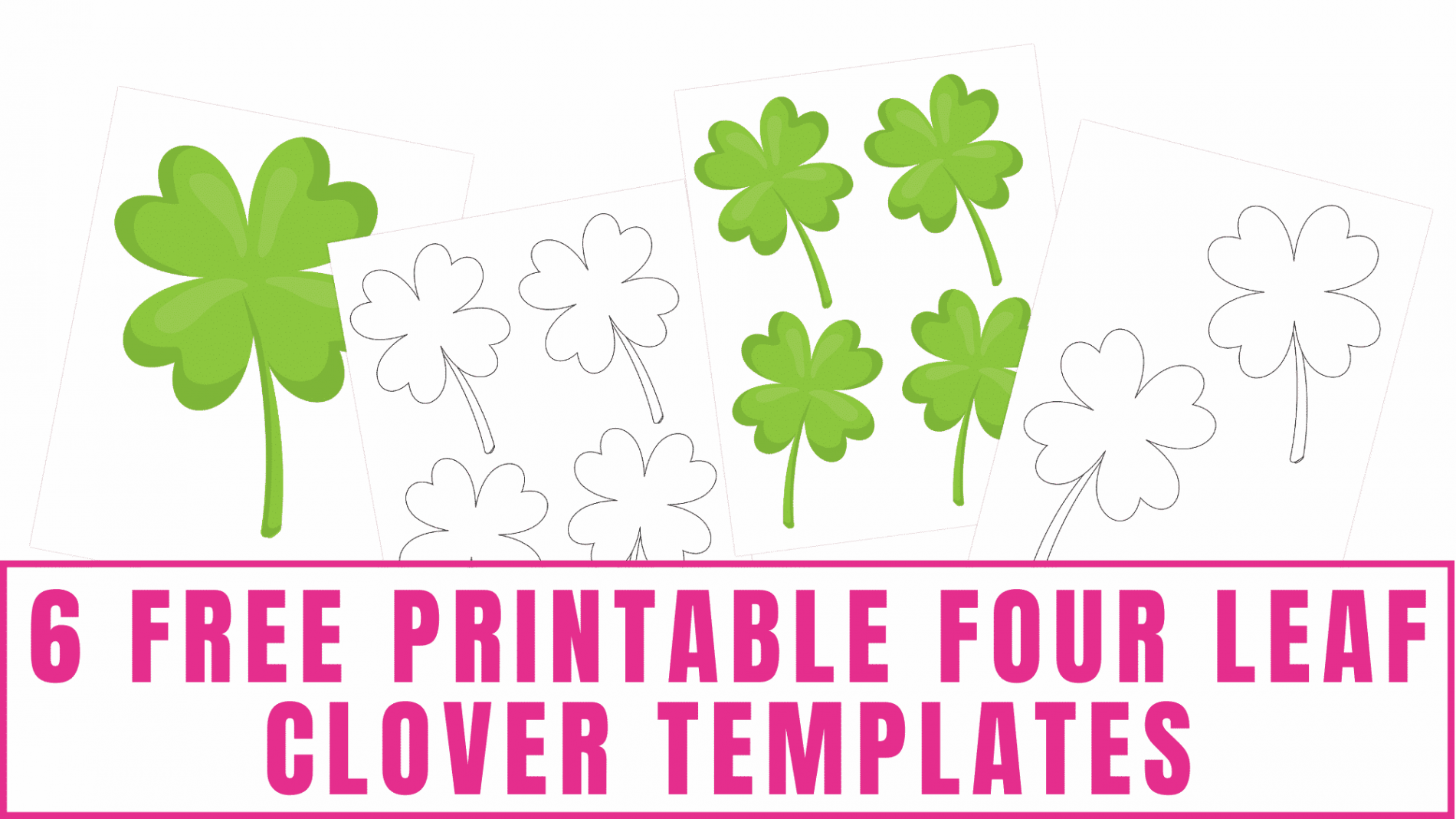 Free Printable Four Leaf Clover Templates – Freebie Finding Mom