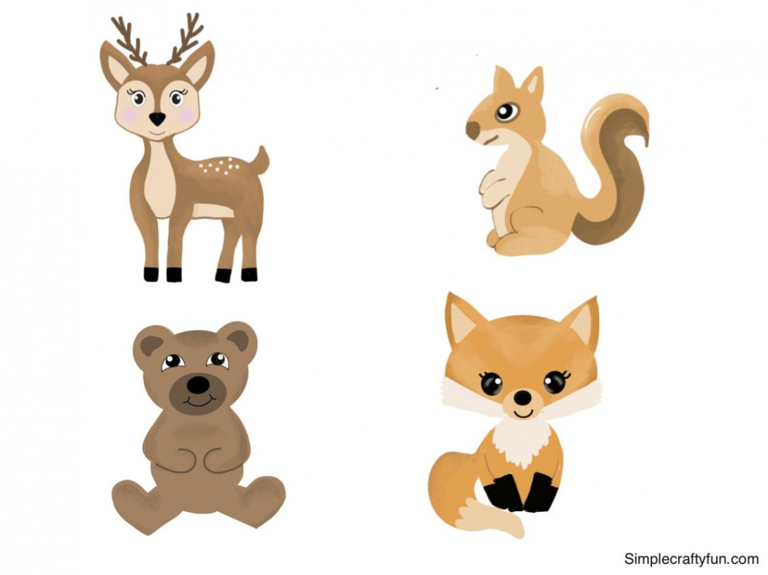 Free Printable Woodland Animals For Crafts -